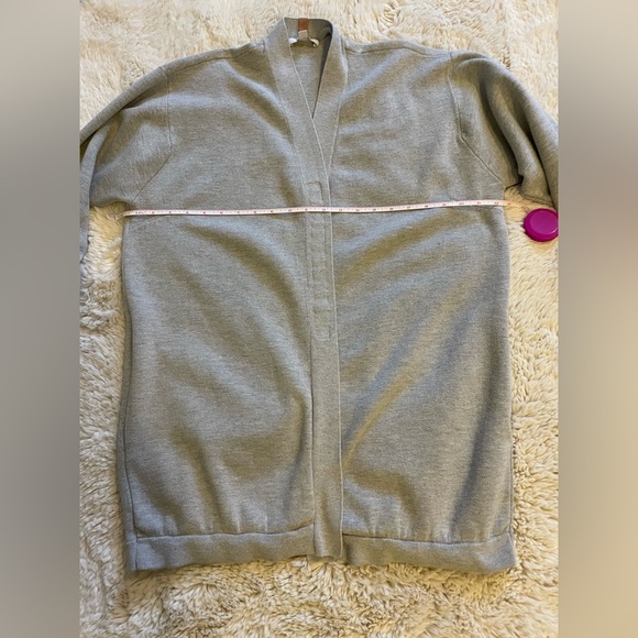 Lunya Cozy Cotton Silk Button Front Cardigan Mellow Grey Heather. Size XS/S - Picture 6 of 12